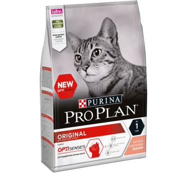 ПРО ПЛАН Сухой корм для взрослых кошек Purina Pro Plan Adult, лосось